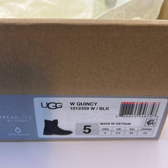 UGG Quincy Black Fur Boots size 5 NWB - Picture 8 of 8